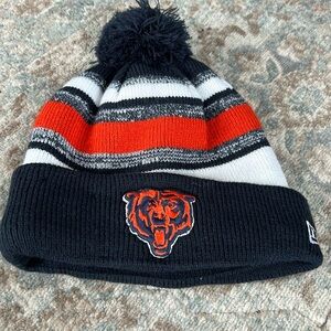 White Chicago Bears Stripling Cuffed Knit Hat with Pom